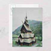 ボルグント教会のビュー, c.1150 ポストカード (正面/裏面)