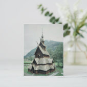 ボルグント教会のビュー, c.1150 ポストカード (スタンド正面)