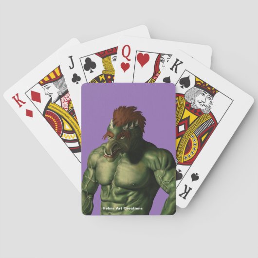 ボルケーノトロルバケーションポートレートファンタジーアートカード トランプ (裏面)