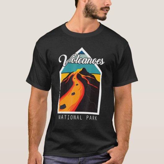 ボルケーノナショナルパークアイランドハワイ火山スーヴ Tシャツ (正面)