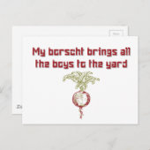 ボルシチがヤードに男たちを連れてくる ポストカード (正面/裏面)