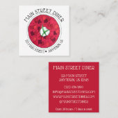 ボルシュトイースタンヨーロッパレッドビーベットスープ スクエア名刺 (正面/裏面)