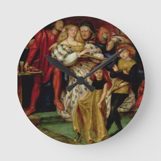 ボルジアファミリー， 1863 ラウンド壁時計 (正面)