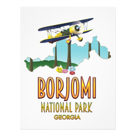ボルジョミ国立公園 ジョージア 地図 フォトプリント            (正面)