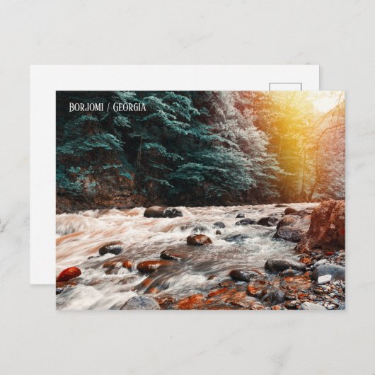 ボルジョミ川 ポストカード (正面/裏面)