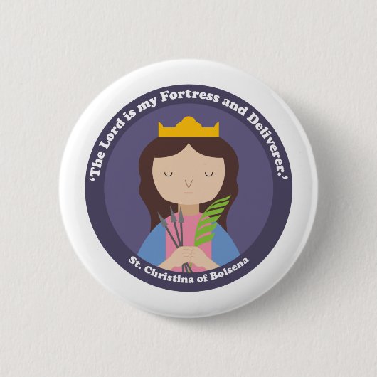 ボルセナの聖クリスティーナ 缶バッジ (正面)