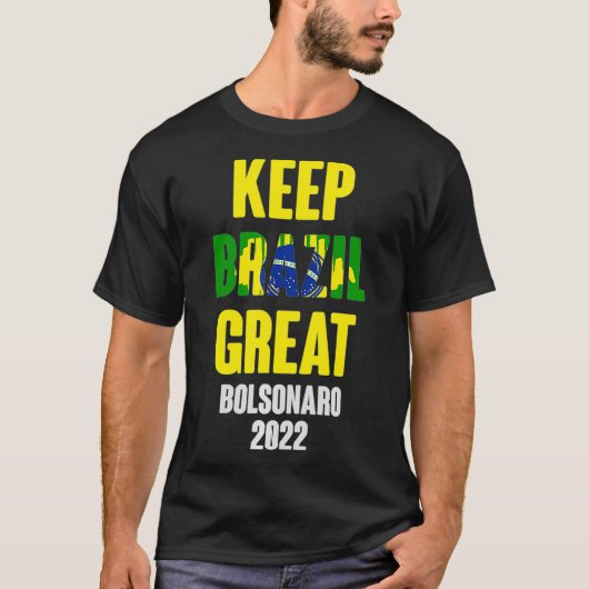 ボルソナロ大統領2022ブラジル保グレア Tシャツ (正面)