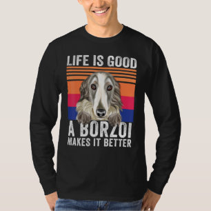 ボルゾイがあなたの人生を豊かにする ヴィンテージ Tシャツ
