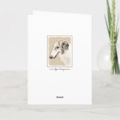 ボルゾイのオリジナルド絵画ッグアート カード (裏面)