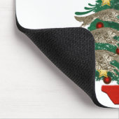 ボルゾイのクリスマスツリーの跳躍 マウスパッド (コーナー)