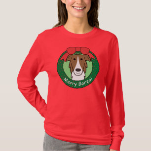 ボルゾイのクリスマス Tシャツ