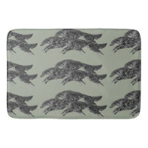 ボルゾイのバス・マットの跳躍