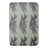 ボルゾイのバス・マットの跳躍 バスマット (正面縦)