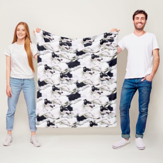 ボルゾイのプラシ天のフリースの投球の跳躍 フリースブランケット (インサイチュ)