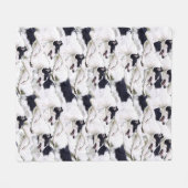 ボルゾイのプラシ天のフリースの投球の跳躍 フリースブランケット (正面(横))