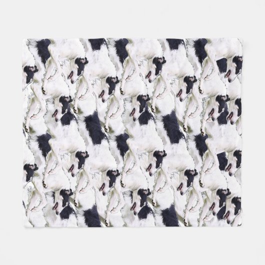 ボルゾイのプラシ天のフリースの投球の跳躍 フリースブランケット (正面(横))