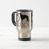 ボルゾイのロゴ トラベルマグ (正面左)