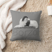 ボルゾイの休息のクッション クッション (ブランケット)