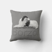 ボルゾイの休息のクッション クッション (裏面)