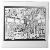 ボルゾイの子犬 タイル (正面)