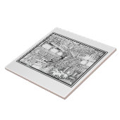 ボルゾイの子犬 タイル (側面)