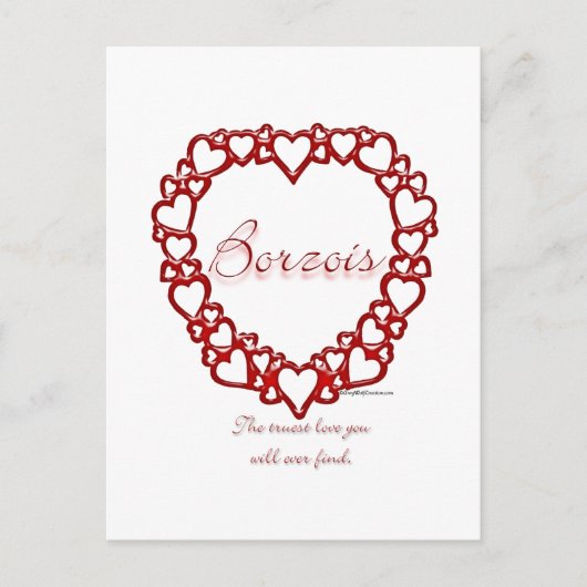 ボルゾイの真の愛 ポストカード (正面)