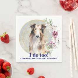 ボルゾイの結婚式ナプキンに犬の写真 スタンダードランチョンナプキン