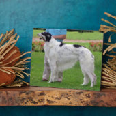 ボルゾイの肖像 フォトプラーク (側面)