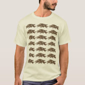 ボルゾイのTシャツの跳躍 Tシャツ (正面)