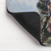 ボルゾイを持つ猟師、1872年 マウスパッド (コーナー)