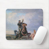 ボルゾイを持つ猟師、1872年 マウスパッド (マウス)