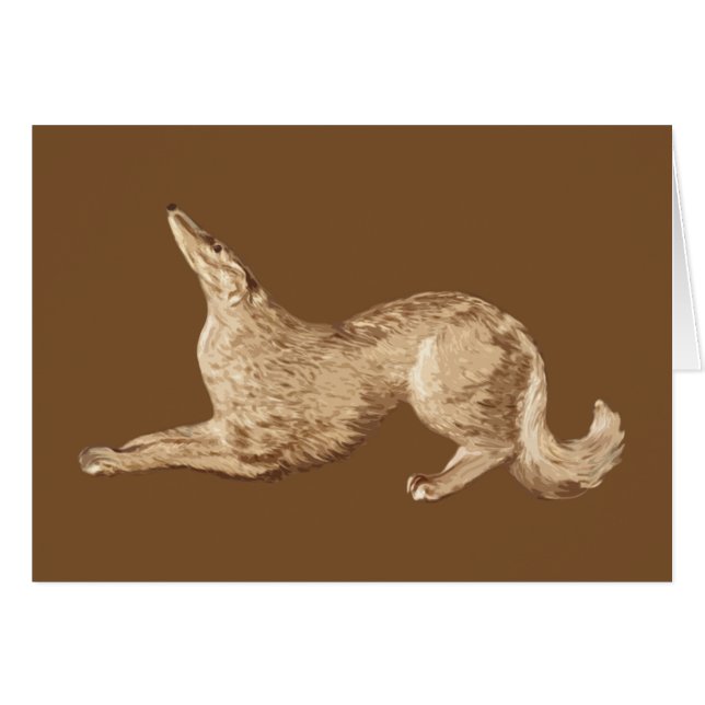 ボルゾイを遊ぶこと (正面横)