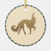 ボルゾイクリスマス装飾品 セラミックオーナメント (正面)