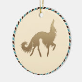 ボルゾイクリスマス装飾品 セラミックオーナメント (左)