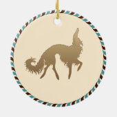 ボルゾイクリスマス装飾品 セラミックオーナメント (裏面)