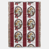 ボルゾイクリスマス スローブランケット (正面縦)