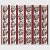 ボルゾイクリスマス ラッピングペーパー (フラット)