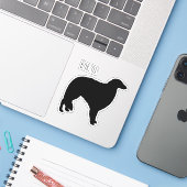 ボルゾイクールシルエット犬ブリードビニールステッカー シール (ノートパソコンとiPhone)
