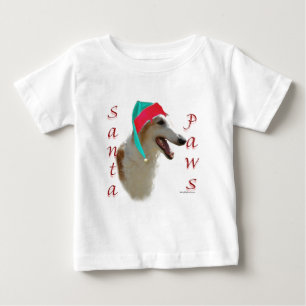ボルゾイサンタポーズ ベビーTシャツ