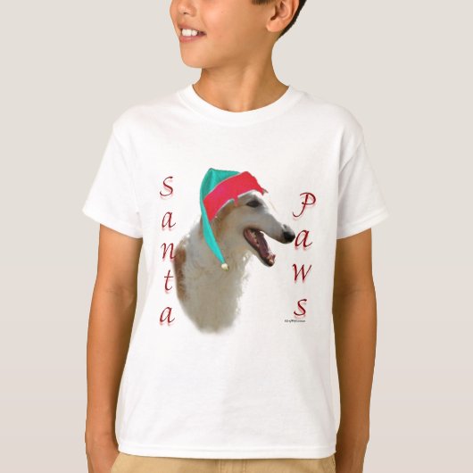 ボルゾイサンタポーズ Tシャツ (正面)