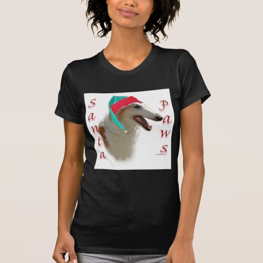 ボルゾイサンタポーズ Tシャツ (正面)