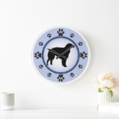 ボルゾイシルエット ラージ壁時計 (ホーム)