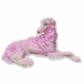 ボルゾイダイカットビニールのシール シール (正面)