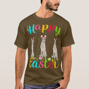 ボルゾイドッグおもしろい恋人イースターエッグBunny Borzoi Hap Tシャツ
