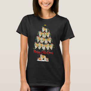 ボルゾイドッグクリスマスツリーライツボルゾイクリスマス Tシャツ
