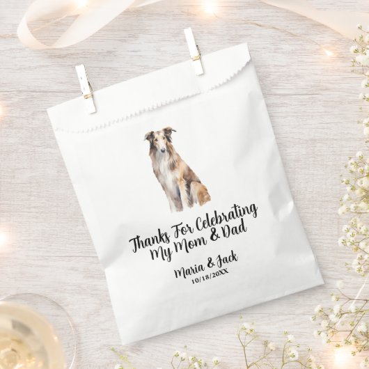 ボルゾイドッグペットカクテル結婚ズ フェイバーバッグ (クリップ留めされた状態)