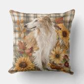 ボルゾイドッグ秋水彩花 クッション (正面)