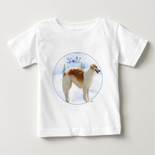 ボルゾイノエル ベビーTシャツ (正面)