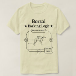 ボルゾイバーキング論理おもしろい犬オーナー皮肉 Tシャツ