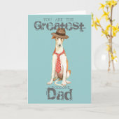 ボルゾイパパ カード (黄色い花)